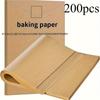 200 шт. Неотбеленная пергаментная бумага, листы для выпечки, антипригарный предварительно нарезанный пергамент для выпечки, идеально подходят для выпечки, гриля, аэрофритюрницы, приготовления на пару, хлеба, кексов, печенья