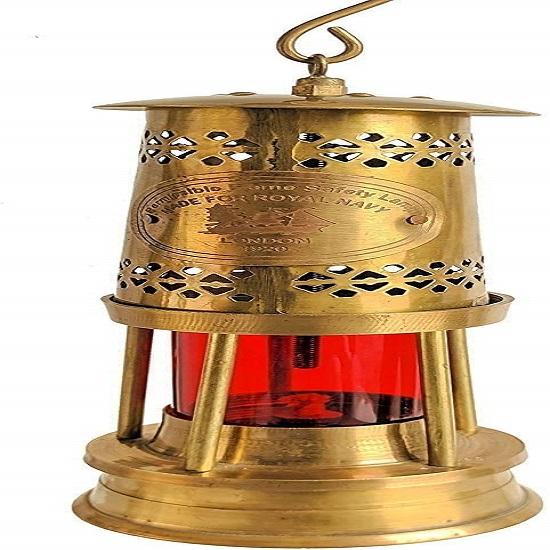 Ударная морская латунь ручной работы в античном винтажном стиле Морской шахтерский корабль Фонарь Масляная лампа