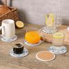 Ceramic Coasters with Matt Finish On Top & Cork Base | Coasters for Cups Set of 6