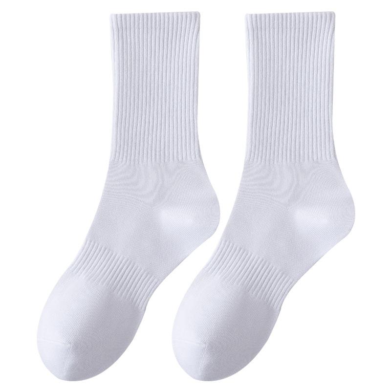 Men's Spring and Summer Short Socks, Black and White Socks, Anti-ball Mid-calf Socks, Basketball Sports Socks, Men's Cotton Socks