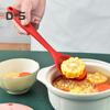 Ложка устойчивая к коррозии, устойчивая к высоким температурам, эргономичная ручка, обеденная силиконовая антипригарная овальная ложка, принадлежности для столовой посуды