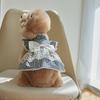 2025 Домашняя собака Собака Кошка Одежда Летнее Хлопковое Кружевное Платье Мальтийская Маленькая Собака Одежда