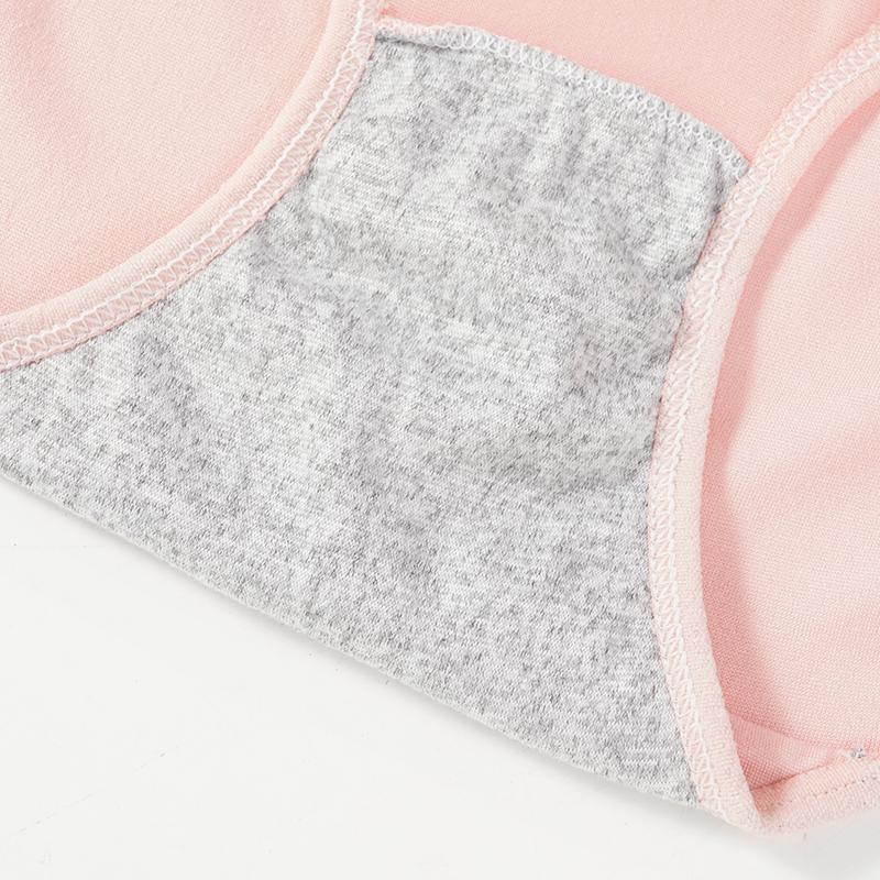 Женское нижнее белье Хлопковая ластовица Однотонное Простое Со средней посадкой Удобные Девичьи трусики