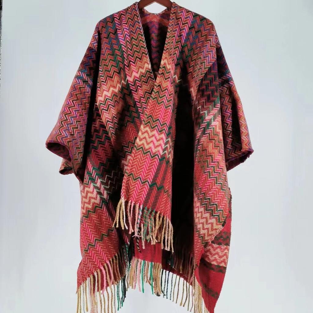 New Style Shawl, Women's Tassel Scarf, Paired with a Cape
