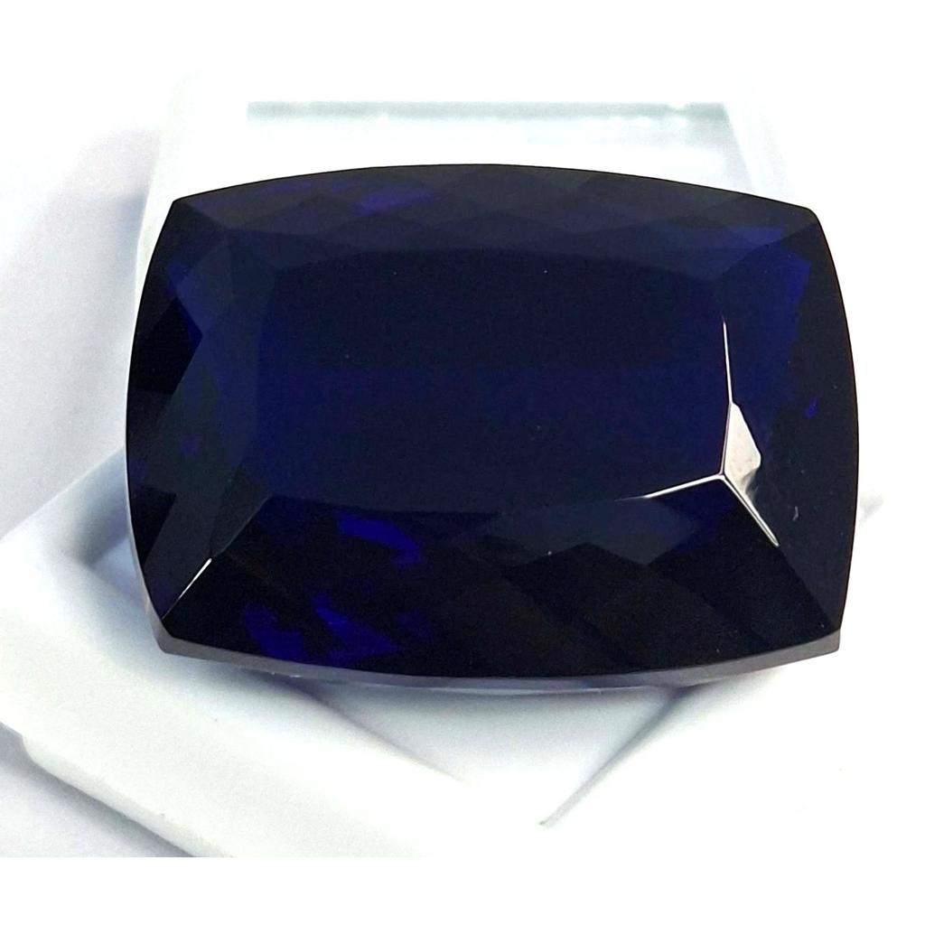 Certified Natural Dark Blue Tanzanite Cushion Cut 58-60 Ct Fabulous Gemstone