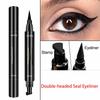 Fashion Double-Headed Stamps Eye Liner Quick Dry Waterproof Black Liquid Eyeliner Pencil Makeup Tool
