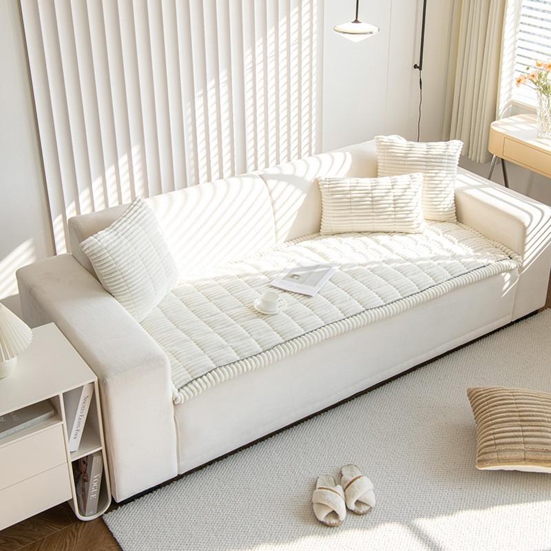 Simple Plush Sofa Cushion Non-slip Winter Thickened Sofa Cushion Warm Plush Non-slip