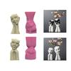 Practical Girls Mask Flower Pots Sturdy Silicone Mold Cement Plaster Craft Supplies for Garden and Indoor Decoration