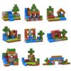 Mag Cube Magnetic Building Set Magnetic Blocks Building Blocks Magnetic Toys 3D Puzzle Magnetic Puzzle DIY Children Toys X70-Red Wall House (64pcs)
