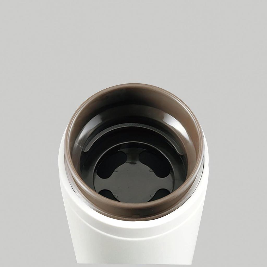 Кружка Kakusei для воды, вакуумная, с двойным нагревом, с холодной, легкой ребристой пробкой для льда, бутылка Coco Cafe, бутылка, цвет слоновой кости, 300 мл, структура, удержание, удержание, открытый, крышка,