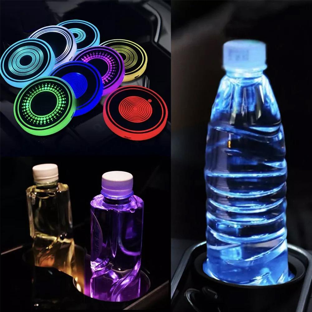 Светодиодный светящийся автомобильный держатель для стакана воды, подстаканники, светодиодные автомобильные подстаканники, перезаряжаемые подсвечивающиеся автомобильные аксессуары для держателей стаканов