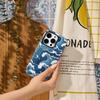 Синий Чехол для Телефона с Волной Океана для IPhone 17AIR 16E 16 15 14 13 12 11 17 Pro Max Plus Двухслойная Задняя Крышка