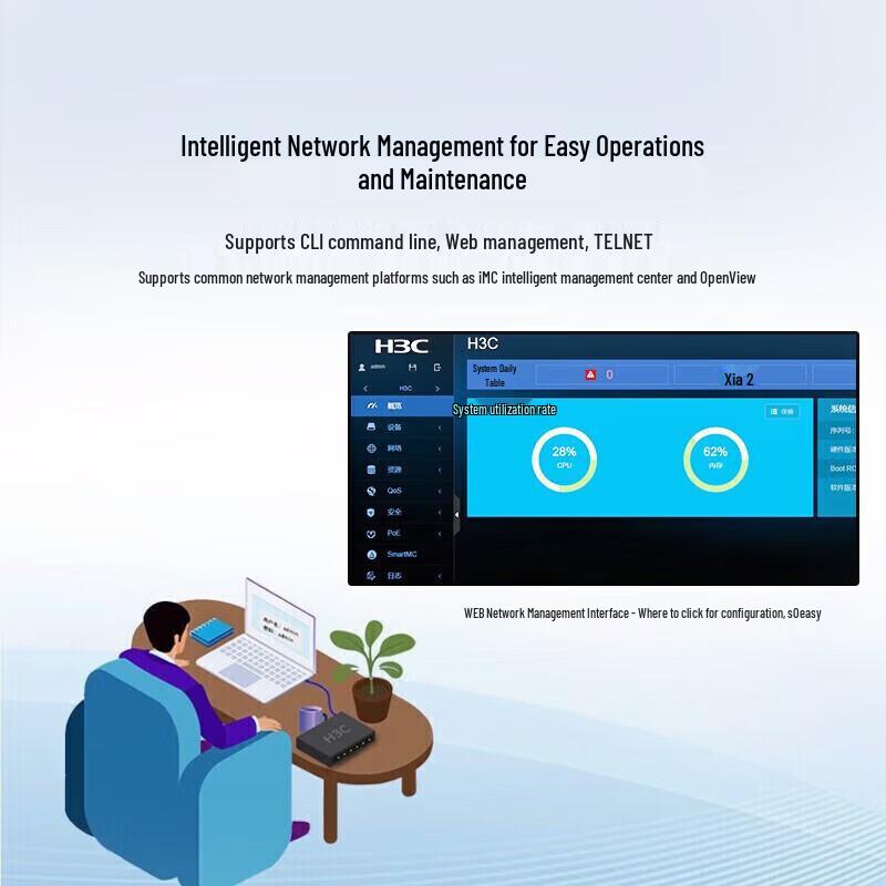 H3C S5130V2-28P-LI Enterprise Gigabit Layer 3 Managed Network Switch
