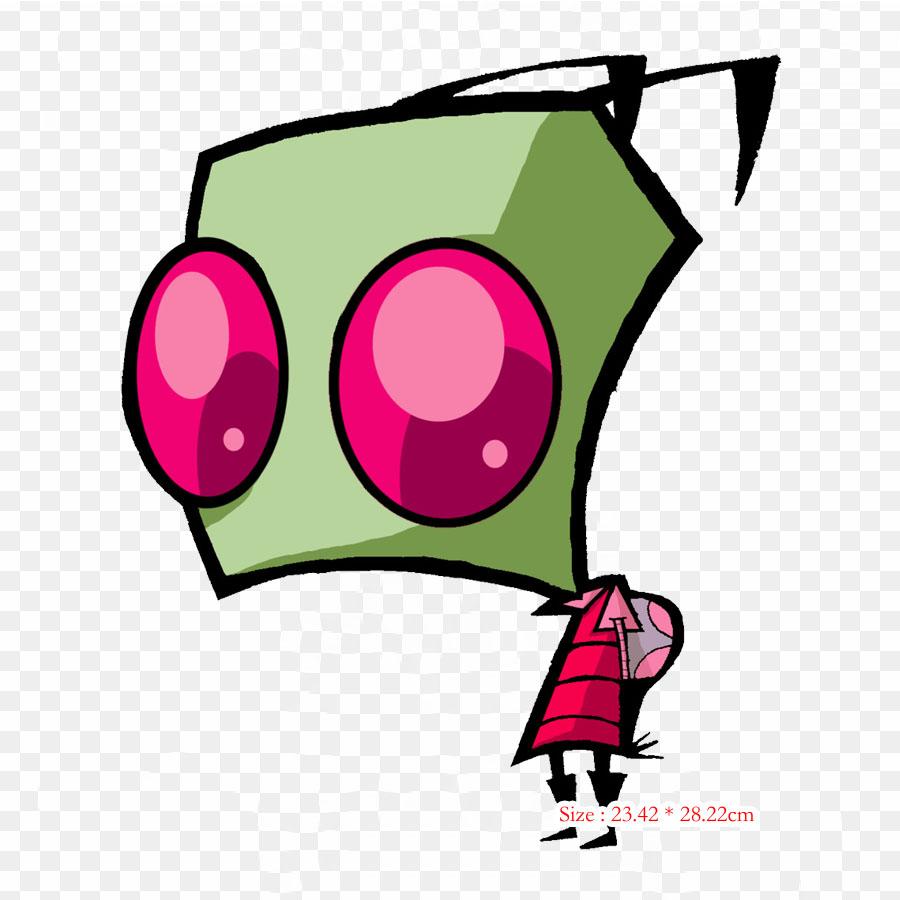 Cartoon Drawing Invader Zim Drawing Johnny The Homicid Iron On Heat Transfer Printing Vinyl Patches Sticker for Clothes DIY Appliques Washable Patches