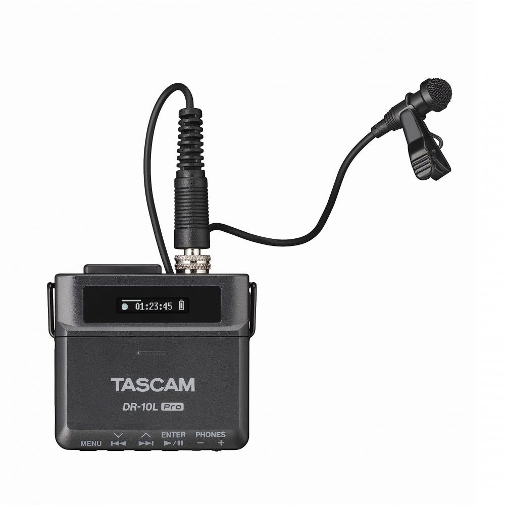 TASCAM DR-10L Pro 32bit Float Pin Microphone Recorder Black for Youtube Audio Recording Internet Distribution Podcast Video Shooting Vlog Recording