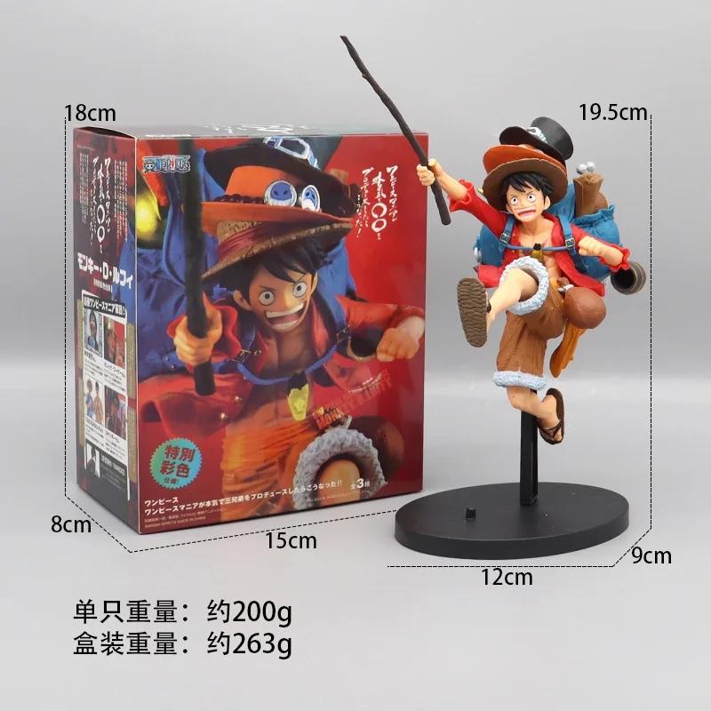 17 см Аниме Фигурка One Piece Бегущий Сабо Рюкзак Портгас Д. Эйс Обезьяна Д. Луффи Фигурка Действия Коллекционная Модель Украшения Игрушка Подарок