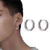 Fashion Personality Creative Silver Fashion Jewelry Man Earrings Korean Style Ear Hoops Letter