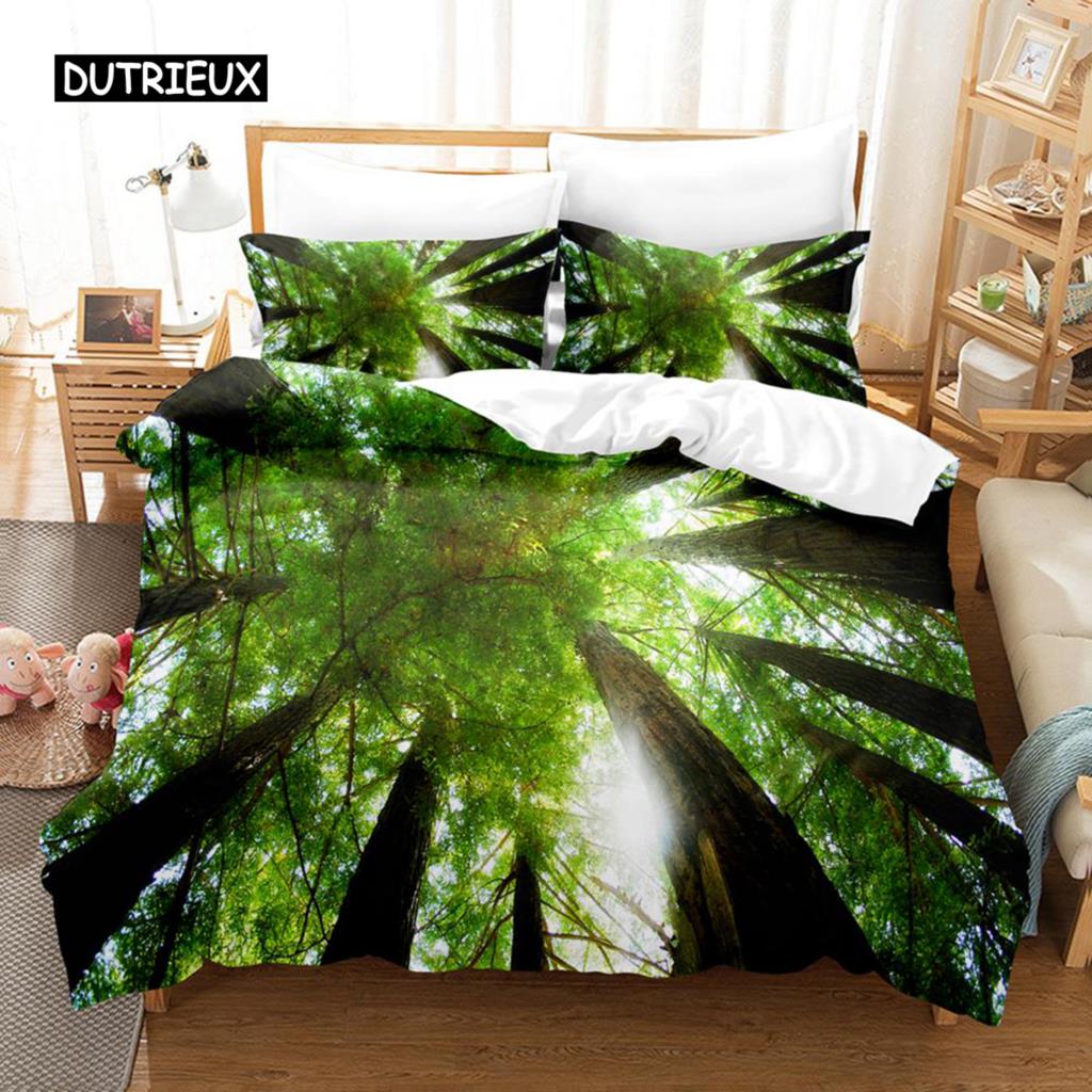 Комплект пододеяльников Natural Landscape Blue Sky Lawn Flower Double Queen King Size 2/3 шт. Полиэстеровое одеяло для детей, подростков и взрослых
