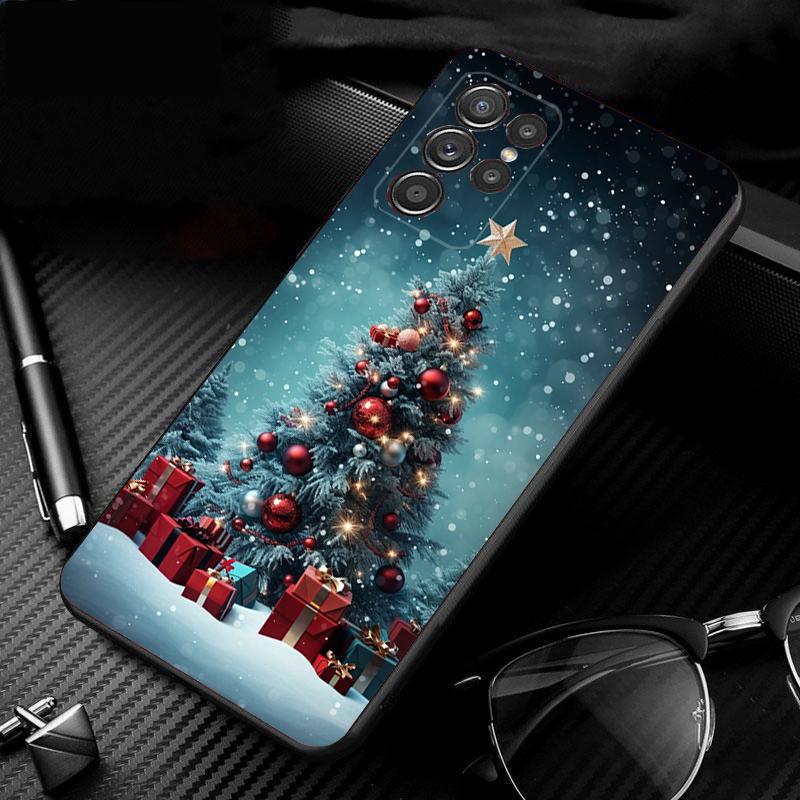 Merry Christmas Tree Phone Case For Samsung Galaxy S25 S24 S23 S22 S21 Ultra S24 S23 S22 S21 S25 Plus S24 S25 FE