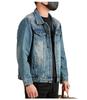 Xintang Men's Rhinestone-Studded Denim Jacket - Plus Size, Heavy Embroidery, Loose Fit Outwear