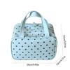 Three Layer Partition Handheld Makeup Bag Polka Dot Toiletry Bag Travel Storage Bag  Business