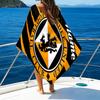 1PC Custom Name Beach Towel Dundee Crest Beach Towel, Suitable for Camping, Travel, Beach Accessories, Super Absorbent, Family Gift