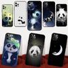 Cute Cartoon Panda Phone Case For iPhone 16 15 14 13 11 12 17 Pro Max mini 15 16 Plus 16e 17 Air Cover Fundas