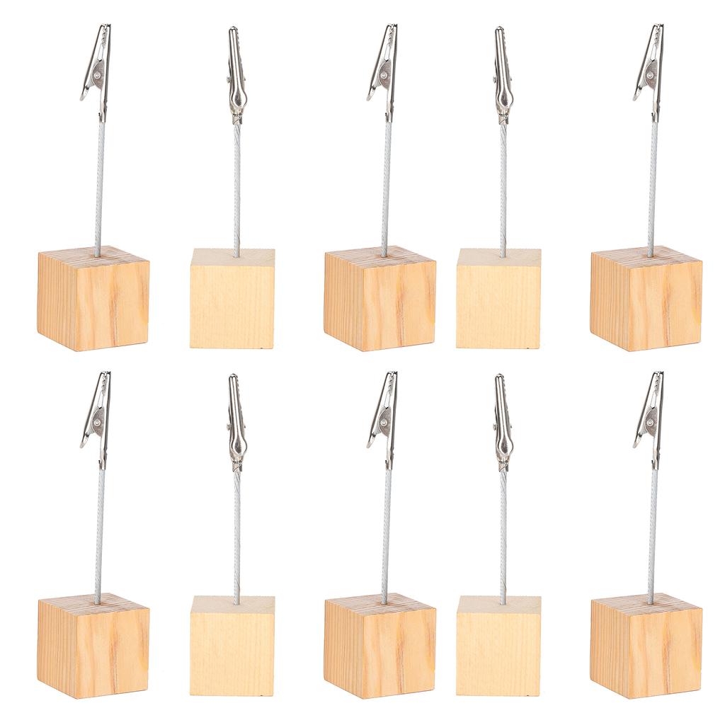 10 шт. Зажим для заметок, деревянная основа, держатель для фото, номера, настольные карточки, держатель для заметок
