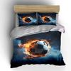 Fiery soccer ball design. Bedding sets Duvet cover sets Duvet covers Pillowcases(1 * Duvet Cover 2 * Pillowcases without duvet insert)