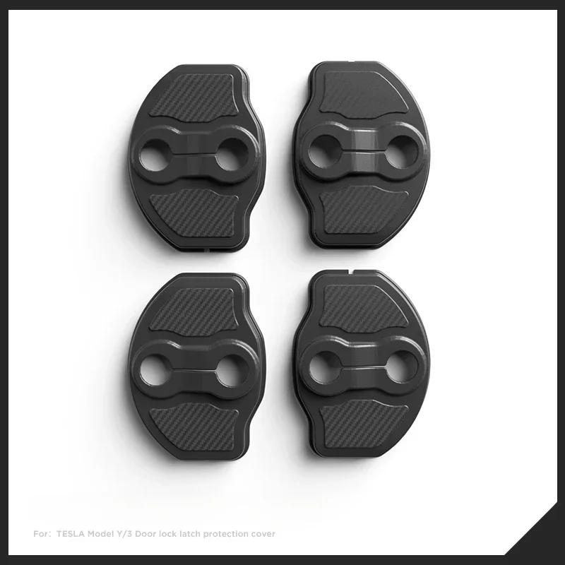4 шт. Автомобильная дверная демпфирующая подушка для бесшумной работы, силиконовая накладка на пряжку дверного замка для Tesla Model Y/3/3+ Highland 2017-2024, автомобильные аксессуары