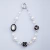 PICOCICI Mobile Phone Charm Strap Rhinestones Pearls Beads Phone Wrist Strap Lanyard