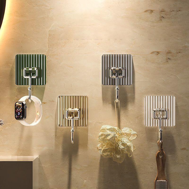 1 шт. Кухонные принадлежности, новый настенный крючок, роскошный держатель на липучке, съемный, без сверления, акриловая стойка для домашнего хранения