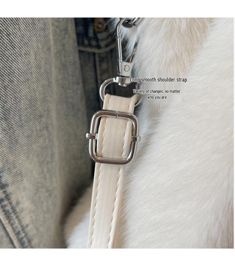 2025 Women's Fashionable Furry Crossbody Bag - High-Value, Casual, Niche Style Handbag