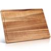 Decorative Acacia Wood Cutting Board for Kitchen Meat, Large Charcuterie Board, Premium Hardwood Solid Cutting Board, Butcher Block, Bread Serving Che