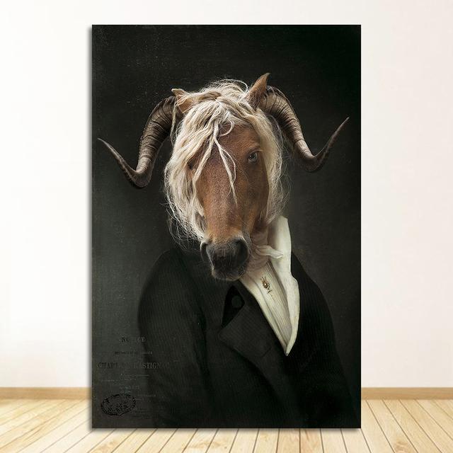 И принты «Граф козла», холст, картины на стене, художественная картина, украшение стены, Cuadro, скандинавское ретро, коза, холст, художественные постеры