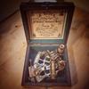 Brass Sextant W Wooden Box Vintage Solid Antique Nautical Sailing Maritime Marine Navy Functional Gift Decoration Christmas Present Gift