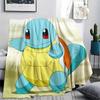 Squirtle pattern Flannel Blanket, High quality Comfortable for All Seasons, Home Decor, Warmth and Comfort, Perfect for Gifts.