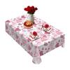 Valentine's Day Tablecloth Love Heart Tablecloth Rectangular Square Romantic Table Cover for Anniversary Wedding Party
