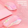 ONIKUMA PRO CW905 6400DPI Проводная Игровая Дышащая Светодиодная Розовая Мышь,