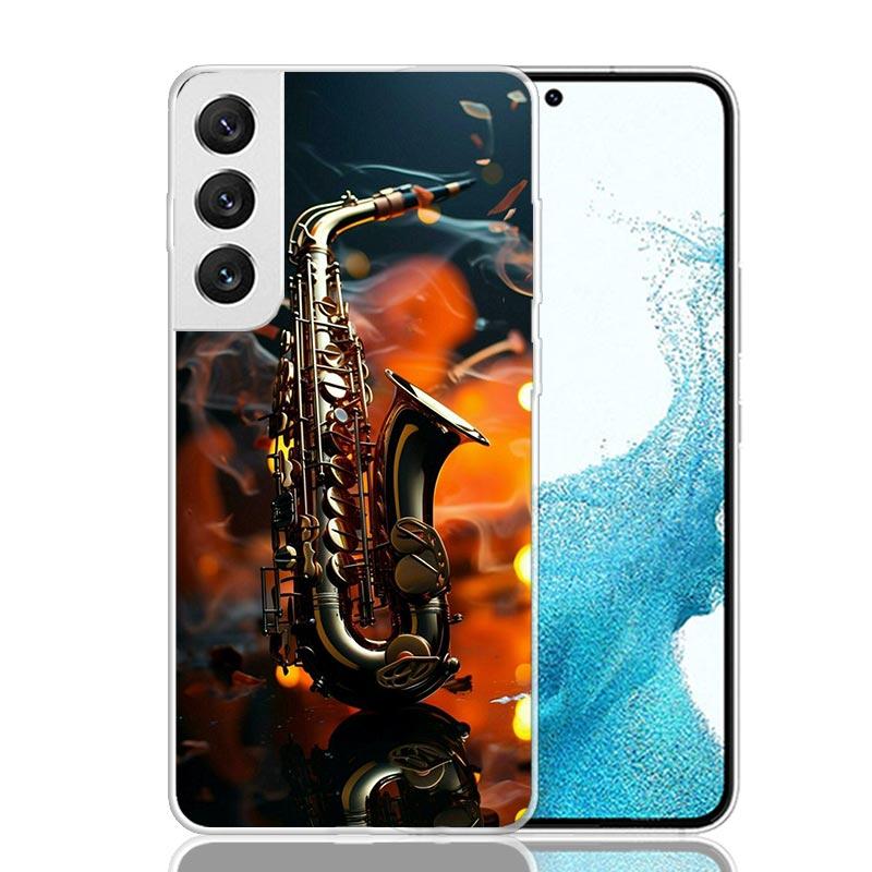 Музыкальный Саксофон Инструмент Для Samsung Galaxy A17 A16 A15 A14 A13 A56 A55 A54 A53 Чехол Для Телефона A36 A35 A34 A33 A26 A25 A24 A23 A05