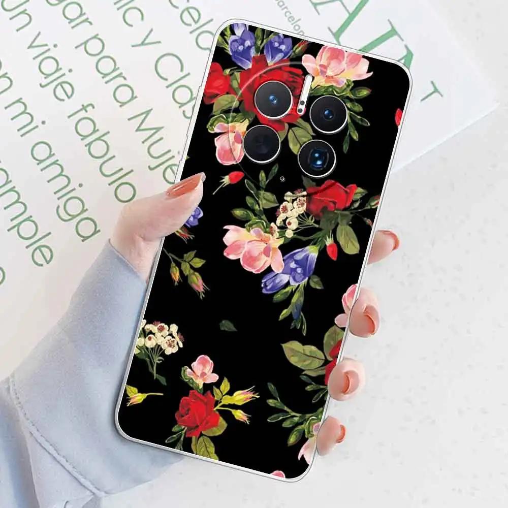 For Huawei Mate 50 Pro Case Cover Marble Transparent Silicone Soft For Mate 50 Phone Fundas Case For Mate 50e Coque Shell Bumper