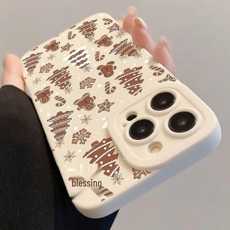 Креативный нишевый рождественский чехол для телефона со снеговиком для iPhone 13/14/15 Pro/Pro Max/16 Pro