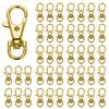 37mm Snap Hooks for Key Chains, Rotating Hooks, Metal Parts, DIY Accessories, Handmade Craft Supplies, 30 Pieces (37mm/4.4g, Gold)