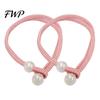 Tool Free Curtain Holders 1 Pair Tiebacks for Drapes, Adjustable Rope Tie Backs, Faux Easy Operate Fasteners Pearls Cord Buckle Holder Home