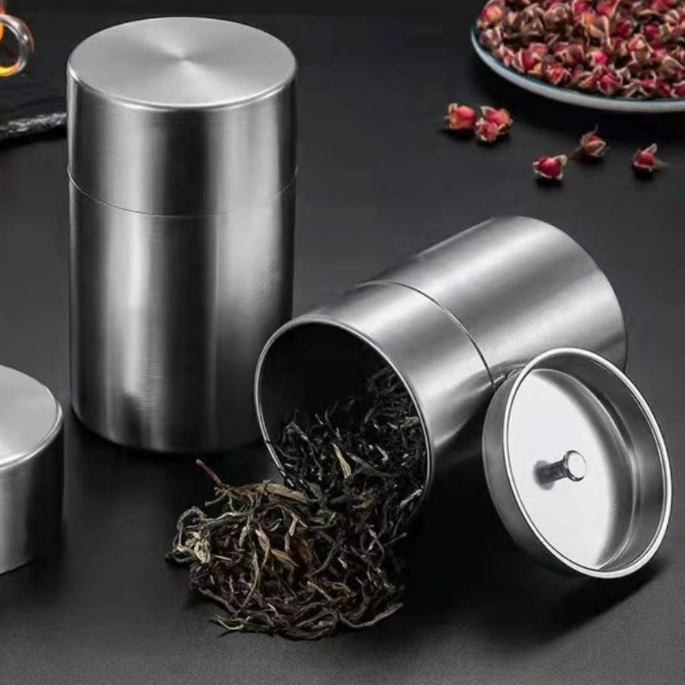 Portable Tea Caddies 304 Stainless Steel Storage Jar Teaware Tea Packaging Cans  Tea
