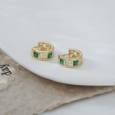 Серьги-пряжки для ушей, геометрические серьги в форме буквы С, нежные блестящие серьги из циркония, женские серьги с пряжкой, модные украшения для женщин, аксессуары для подарков на вечеринку