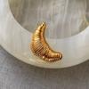 Silver Metal Clothes Pin Zinc Zinc Alloy Gold Brooch Fashion Croissant Brooch  Gift