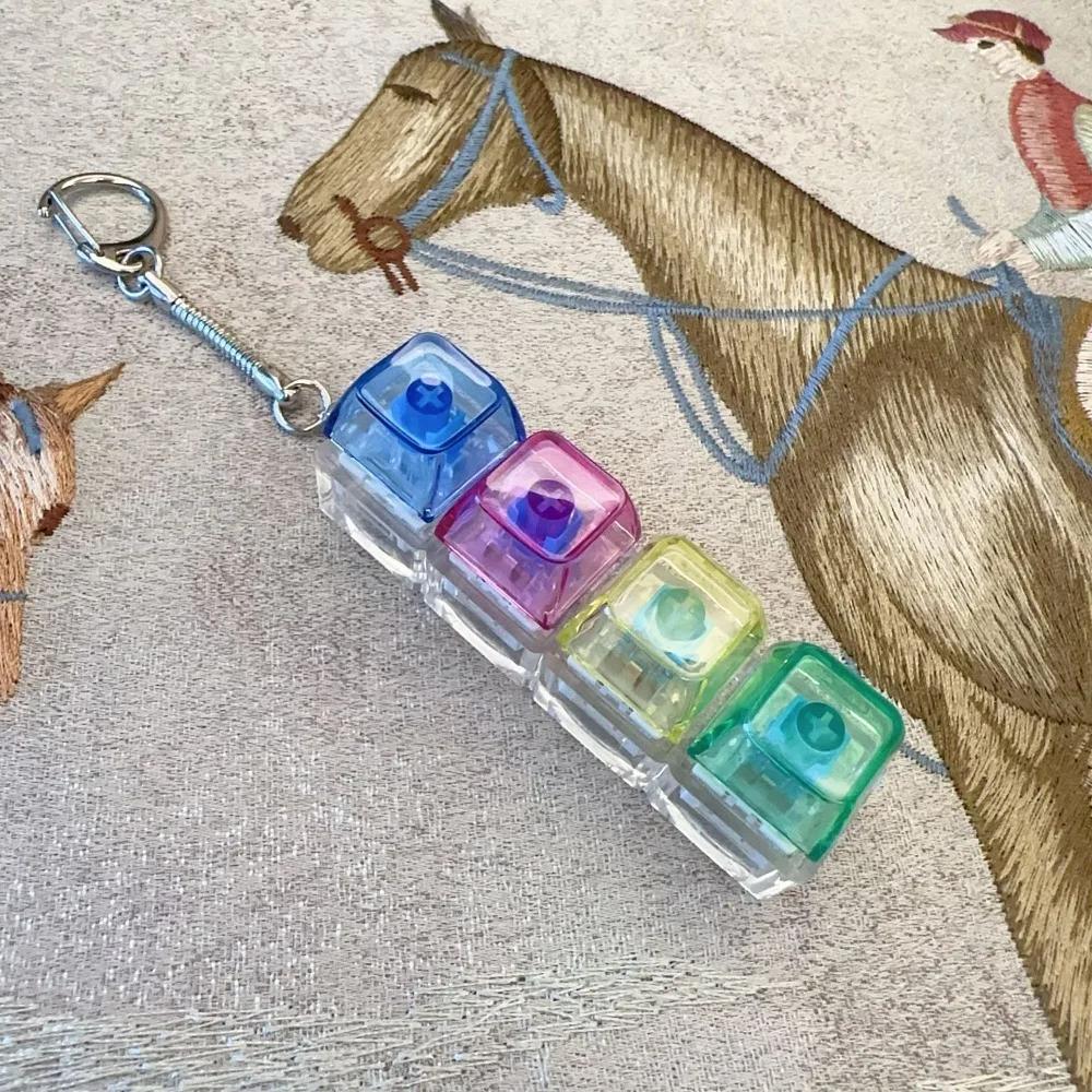 Новый брелок-фиджет Сделай сам Клавиатура Фиджет Брелок Кнопки Ключи Снятие Стресса Пальцы Колпачок для Клавиатуры 4/9 Кнопок Убивалка Времени Клик-Игрушка