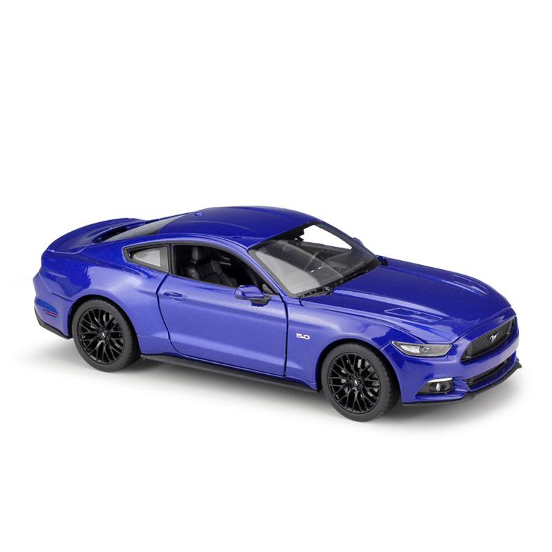 1/24 Scale Welly 2015 Ford Mustang GT Alloy Car Model Diecasts Metal Toy Vehicles Car Model High Simulation Collection Childrens Gifts
