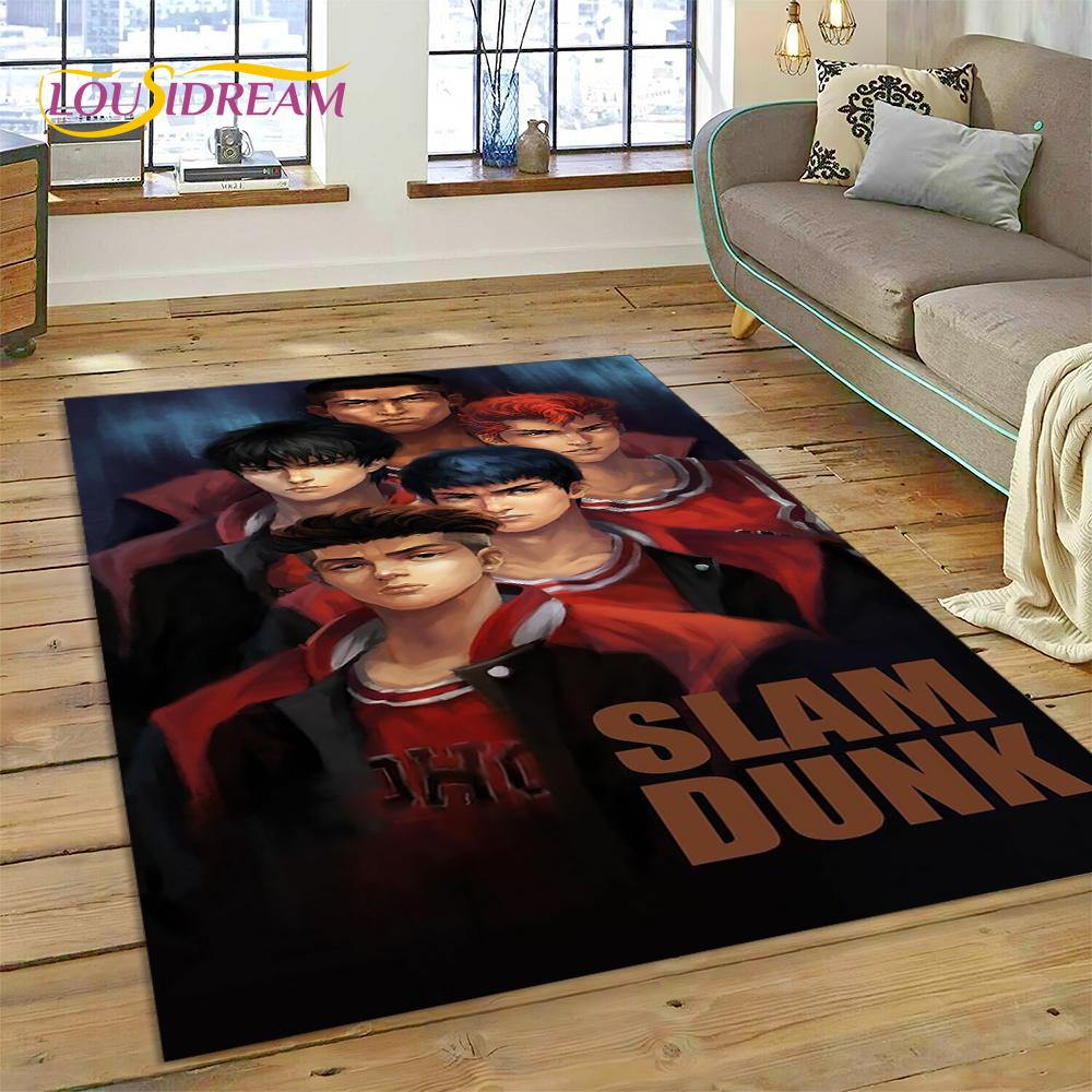 Мультфильм Slam Dunk Баскетбол Аниме Ковер ковер для гостиной Спальня Домашний декор, напольный коврик Нескользящее украшение для дивана Коврик